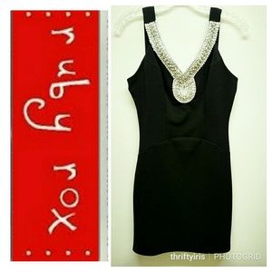 Ruby Rox-Bodycon Black Mini Dress